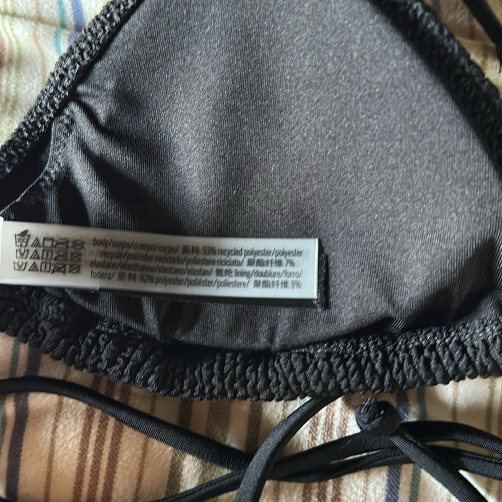 PINK Triangle Crinkle Bikini Top - Picture 10 of 15